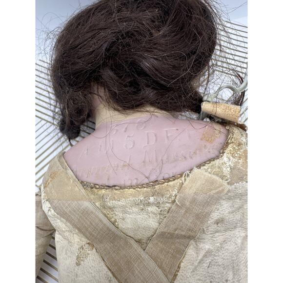 Antique German Leather Body Doll Armand Marseille Marked 370 24” Tall Read - Picture 7 of 11